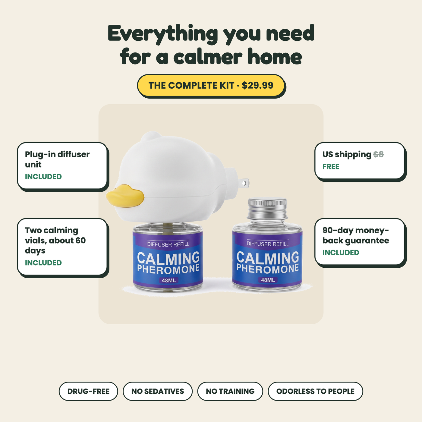 Scentry complete kit, one plug-in diffuser and two calming vials, 29.99 dollars