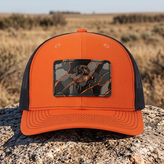 Pheasant Hunting - Leather Patch Trucker Cap PHLTC1001