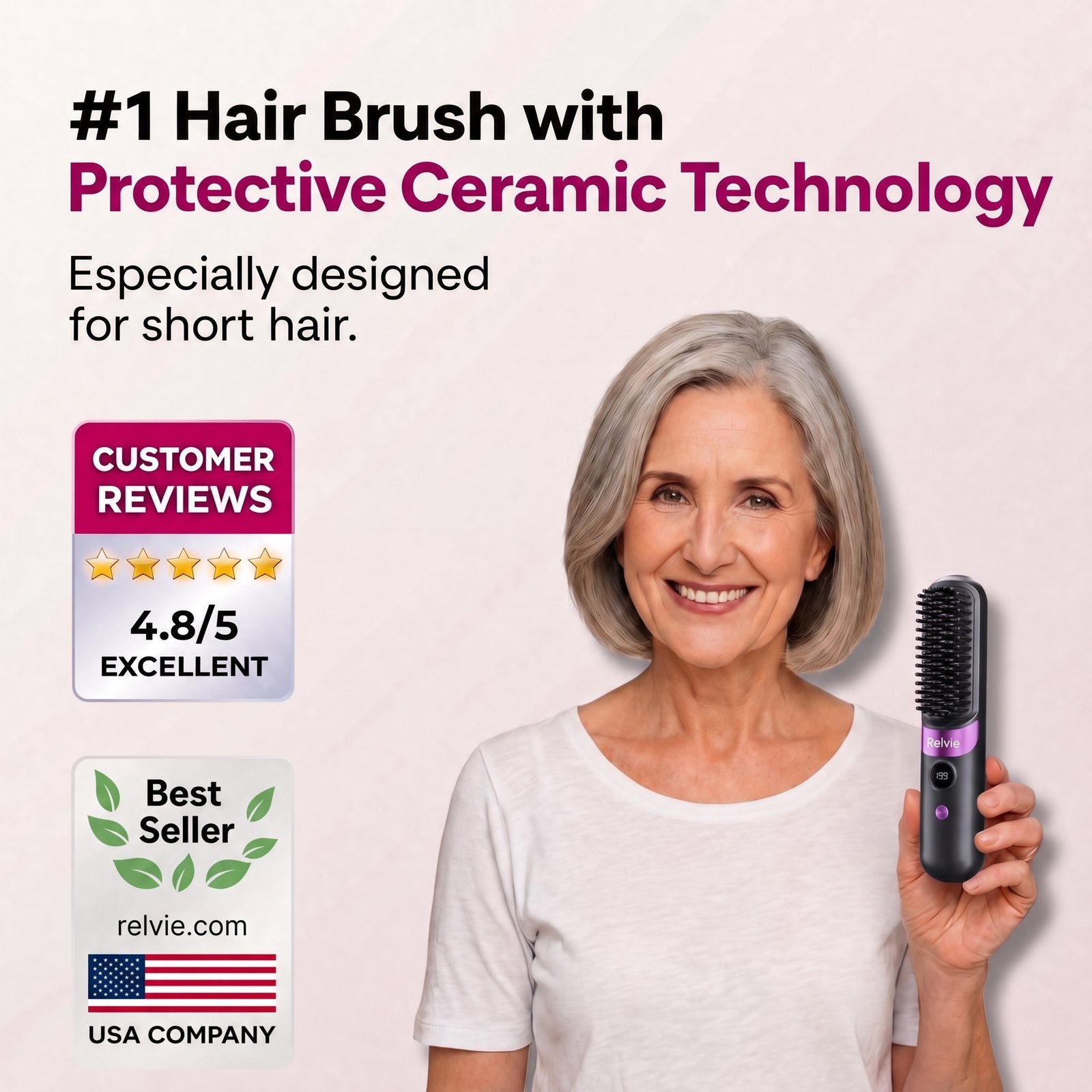 Relvie Brush for Short Hair