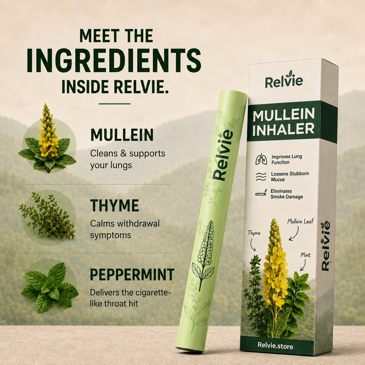 Relvie Mullein Inhaler Smokers
