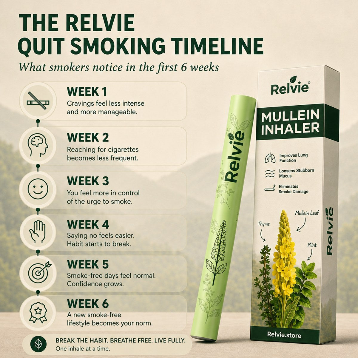 Relvie Mullein Inhaler Smokers